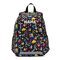 Autism Custom Made Kid's Toddler Backpack for Boys Girls Preschool Nursery with Safety Leash