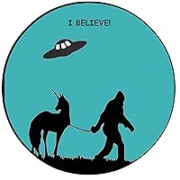 Bigfoot Unicorn Decorative Car Truck Decal Window Sticker Vinyl Die-Cut Vacation Travel Souvenir X-File Unexplained Mysteries Space Ship UFO Flying Saucer Cryptid Sasquatch