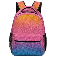 Rainbow The Same Fantastic Color Travel Laptop Backpack Casual Daypack with Mesh Side Pockets for Book Shopping Work