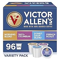 Variety Pack (Morning Blend, 100% Colombian, Donut Shop Blend, and French Roast), 96 Count, Single Serve Coffee Pods for Keurig K-Cup Brewers