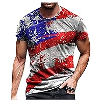 Tshirts for Mens,American Flag Shirts for Men Graphic Tees Casual Tshirt Fourth of July Shirt Vintage Tshirt Summer