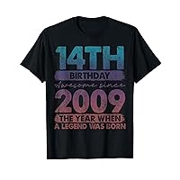 Vintage 2009 14 Year Old Gifts Limited Edition 14th Birthday T-Shirt