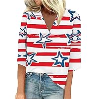 Festival Outfits for Women Fourth of July Shirt Loves Jesus and America Too 4Th Shirts Plus Size Tops Summer Cute Spring Women's Polo Saved Later Items Undershirt Pink Going Out Trendy (R，S)