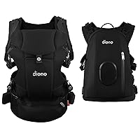 Diono Carus Complete 4-in-1 Baby Carrier with Detachable Backpack, Front Carry & Back Carry, Newborn to Toddler up to 33 lb / 15 kg, Black Diono Carus Complete 4-in-1 Baby Carrier with Detachable Backpack, Front Carry & Back Carry, Newborn to Toddler up to 33 lb / 15 kg, Black