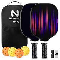 niupipo Pickleball Paddles, USAPA Approved Pro Graphite Pickleball Paddle/Paddles Set, Polypropylene Honeycomb Core, Cushion 4.72In Grip, Portable Bag/Paddle Cover, Lightweight Pickleball Racket