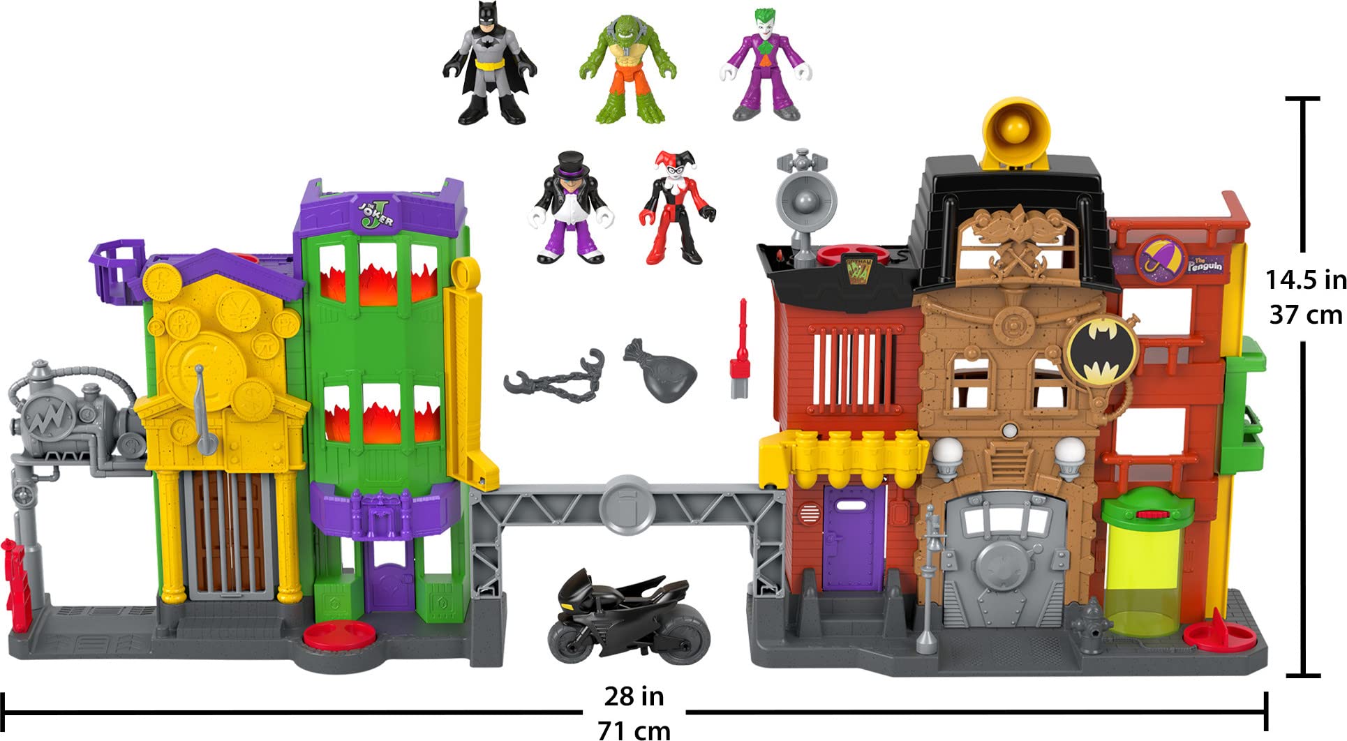 Imaginext DC Super Friends Batman Playset Crime Alley with Character Figures & Accessories for Pretend Play Ages 3+ Years (Amazon Exclusive)