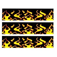 Fire and Flames Edible Cake Border Decoration Strips 3 Pk