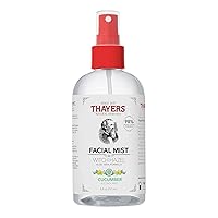 Alcohol-Free Witch Hazel Facial Mist Toner with Aloe Vera, Cucumber, Soothing and Hydrating, For All Skin Types, 8 oz