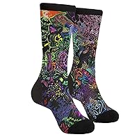 Fractal Antenna Cute Green Casual Socks Funny Novelty Crew Tube Socks Dress Socks For Men Women