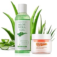 Organic Aloe Vera Gel+Dark Spot Corrector For facial Hydrating,Dark Spots for Hyperpigmentation Melasma Freckle Sun Spots Brown