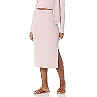 The Drop Women's Vera Slim Side-Slit Midi Sweater Skirt