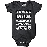 Crazy Dog T-Shirts I Drink Milk Straight From The Jugs Baby Bodysuit Funny Breast Feeding Jumper For Infants