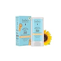 Sensitive Baby Mineral Sunscreen Stick SPF 50-70% Organic Ingredients - Zinc Oxide - NSF & Made Safe Certified - EWG Verified - Water Resistant - Fragrance-Free - for Babies & Kids