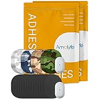 40 Dexcom G6 Adhesive Patches with 2 Reusable Hard Caps, Waterproof, Bump-Proof, 4 Themed Camo Styles (Forest, Aqua, Desert and Arctic)