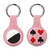 Poker Protective Case Cover for AirTags Secure Holder with Key Ring Accessories