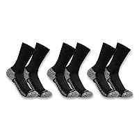 Carhartt Men's Force Performance Work Socks 3 Pair Pack
