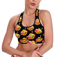 Colorful Ice Cream Women's Tank Top Sports Bra Yoga Workout Vest Sleeveless Athletic Shirts