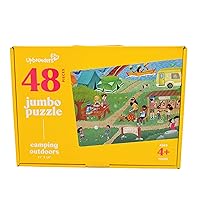 Upbounders- Camping Outdoors Jumbo Puzzle - 48 Large Puzzle Pieces - Preschool First Puzzle for Boys Girls Ages 4 Years and Up (Multicultural)