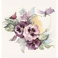 Trailing Morgan Pink Pansy Flowers 5498 Waterslide Ceramic Decals (Select-A-Size) (C 18 pcs 1-3/4