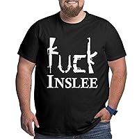 Fuck Inslee T-Shirt Mens Cool Tees Big Size Short Sleeve Workout Cotton T