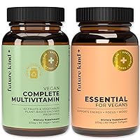Multivitamin Bundle - Vegan Complete Multivitamin and Vegan Essential Multivitamin - Vegan Vitamin B12, Omega 3, and Vitamin D3 - Complete Multivitamin, 42 Vitamins in 1 for Men and Women