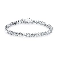 Traditional Bridal Jewelry Set 15CTW AAA CZ Round Solitaire Swirl S Wave Link Tennis Bracelet For Women Wedding Yellow 14k Gold Plated .925 Sterling Silver Rhodium