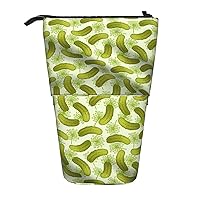 BREAUX Sushi Dill Pickles Print Vertical Organizer, Portable Storage Bag, Zippered Cosmetic Bag, Holiday Gift