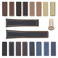 19-20-22mm Leather Watch Band Strap Compatible with Tag Heuer Carrera Monaco Clasp Rose
