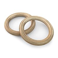 Wood Gymnastic Rings - Premium Heavy Duty Cross Training, Gymnastics Rings, Fitness Rings, Exercise Rings - Great for Your Home Gym - Muscle Ups, Ring Dips, Ring Rows, (Wood Rings Only)
