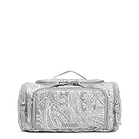 Women's Performance Twill Large Travel Cosmetic Makeup Organizer Bag Accessory, Cloud Gray Paisley, One Size