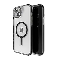 ZAGG Santa Cruz Snap iPhone 15 Plus/ 14 Plus Case - MagSafe Phone Case, Drop Protection (13ft/4m), Durable Graphene, Anti-Yellowing, and Scratch-Resistant Phone Case, Black