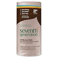 Seventh Generation Unbleached Paper Towels, 100% Recycled Paper, 30 Jumbo Rolls