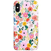 J.west iPhone Xs Case,iPhone X Case 5.8 inch, Soft Shockproof Cute Floral Phone Protective Cover for Women, Garden Flower Pattern Design Slim Fit Anti-Scratch Phone Case for Girl