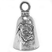 Guardian Bell Dog Good Luck Bell w/Keyring & Black Velvet Gift Bag | Motorcycle Bell | Lead-Free Pewter | Made in USA
