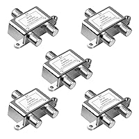 5 pcs Digital 2-Way Coaxial Cable Splitter 5-2400MHz