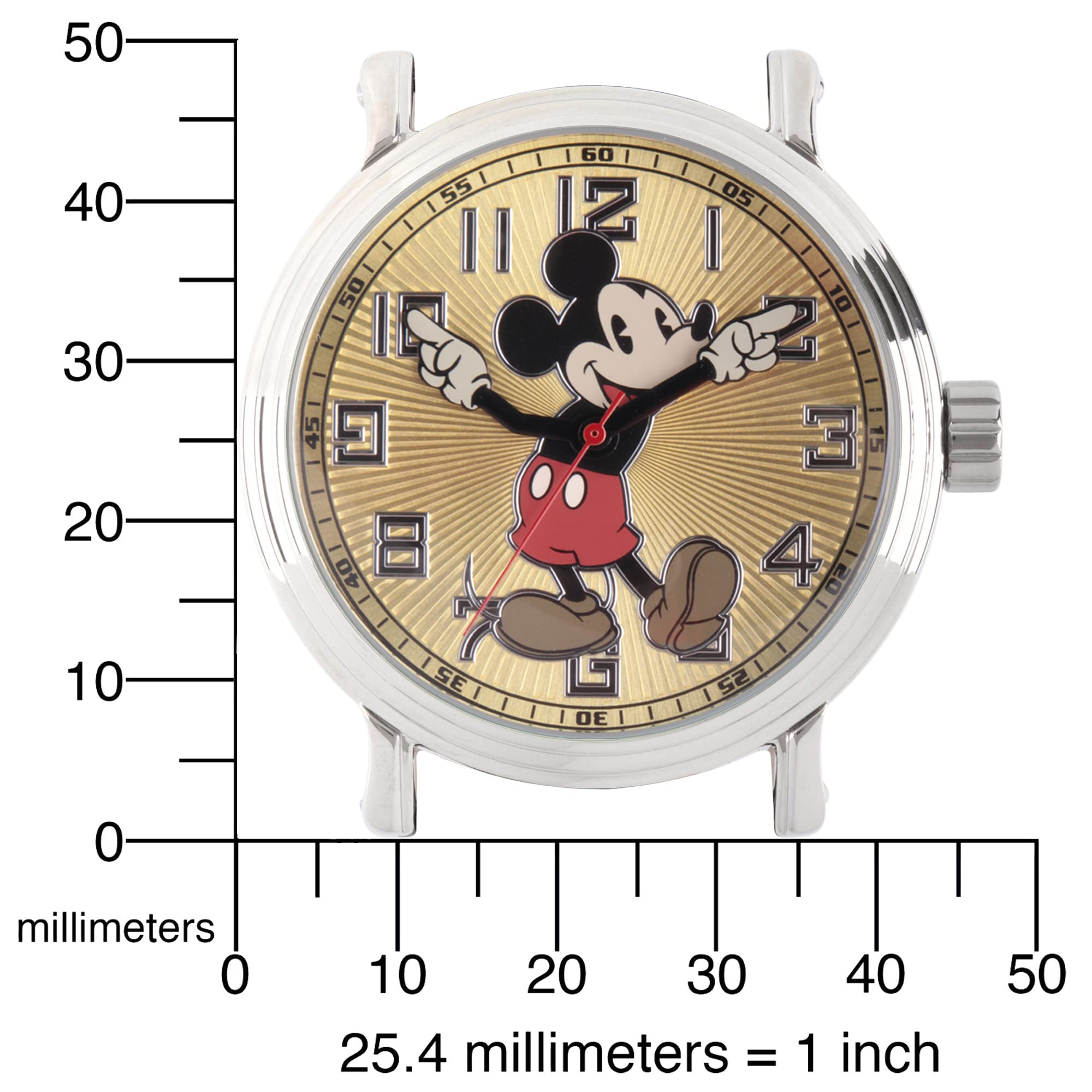 Disney Mickey Mouse Adult Vintage Articulating Hands Analog Quartz Watch