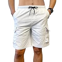 Southpole Men's Tech Woven Nylon Cargo Shorts, Quick Dry, Lightweight, Adjustable Waist