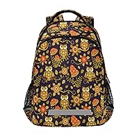 Flowers and Owls in Magic Forest Backpacks Travel Laptop Daypack School Book Bag for Men Women Teens Kids