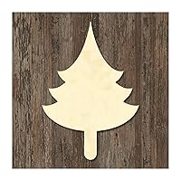 Unfinished Wooden Ornaments, Christmas Tree Shape Craft Wood Ornament Children Home Decor Unfinished Wooden Ornament Easter Festival Rustic Farmhouse Wood Signs for Kids DIY Gifts, 3PCS