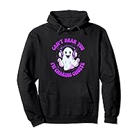 Cute Can't Hear You I'm Chasing Ghost EVP Ghosthunter Kids Pullover Hoodie