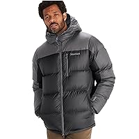MARMOT Men’s Guides Hoody Jacket | Down-Insulated, Water-Resistant, Lightweight, Slate Grey/Cinder, XX-Large
