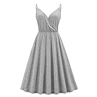 Dresses for Women 2024 V-Neck Vintage Patchwork Note Print Skirt Cocktail Party Slim Dress