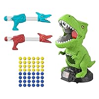 Bennol Dinosaur Shooting Toys for 4 5 6 7 8 Year Old Boys, Movable Target Shooting Game Dinosaur with 2 Air Pump Gun and 48 Foam Bullets, Score Record, LED & Sound for Kids 4 5 6 7 8 9 10 Years Old