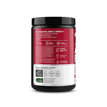 Optimum Nutrition Amino Energy - Pre Workout with Green Tea, BCAA, Amino Acids, Keto Friendly, Green Coffee Extract, Energy Powder - Fruit Fusion, 30 Servings (Packaging May Vary)