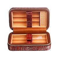 Cigar Boxs,Humidors, Cigar Humidors Box Cigar Box - Can Accommodate 6 Cigars, with Hygrometer Celinileather Surface Travel Portable Cigarette Box Thickenitravelihumidors