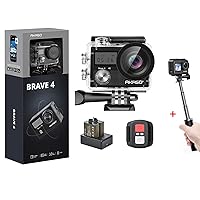 AKASO Brave 4 4K30fps 20MP WiFi Action Camera with Mini Selfie Stick Tripod