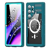 Losin Compatible with Galaxy S24 Ultra Case Waterproof Magnetic [Compatible with MagSafe] [Drop Protection] [IP68 Underwater] Full Body Shockproof Protective Phone Case, Teal