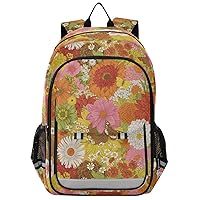 ALAZA Colorful Flower Butterfly Backpack Bookbag Laptop Notebook Bag Casual Travel Trip Daypack for Women Men Fits 15.6 Laptop