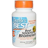3000 GDU Bromelain - 500 mg - 90 Vegetarian Capsules