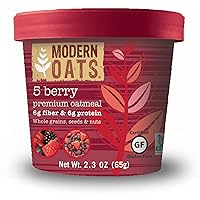 Modern Oats All Natural Oatmeal Cups, 5 Berry, 2.3 Ounce Cup (Pack of 6)